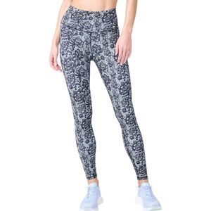 Terez Lace TLC Leggings Black White Print NWT Size XS